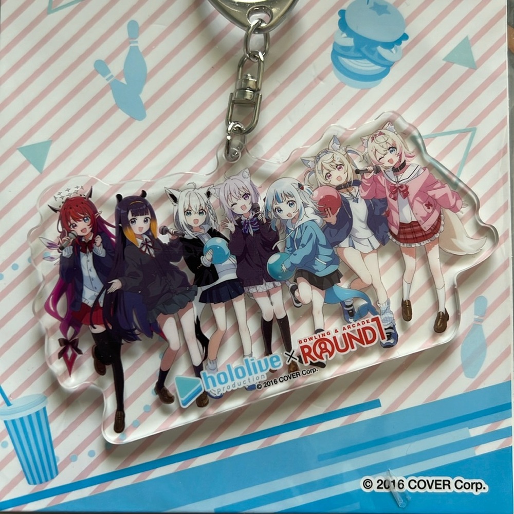 Hololive Production X Round1 Bowling and Arcade Exclusive Keychain - NWT